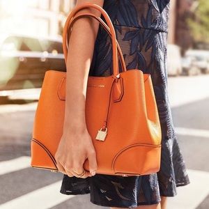 Rare Orange MK Mercer Gallery Medium Logo Satchel